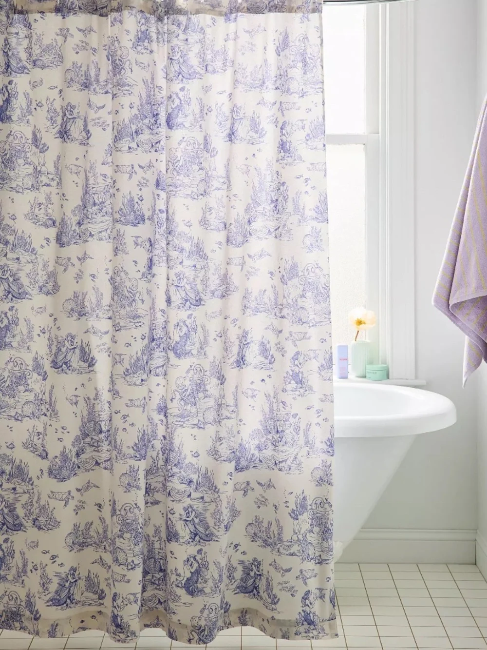 Urban Outfitters Mermaid Toile Shower Curtain